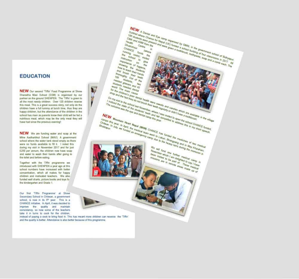 Chance for Nepal Newsletters